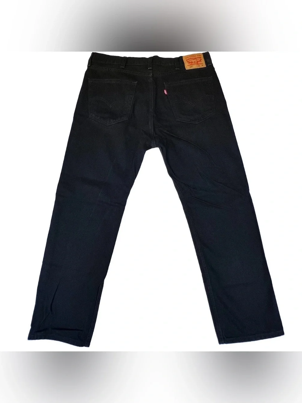 Levi's 505 Men's Black Jeans 38x30 Regular Fit Straight Denim 2 Horse Patch VTG